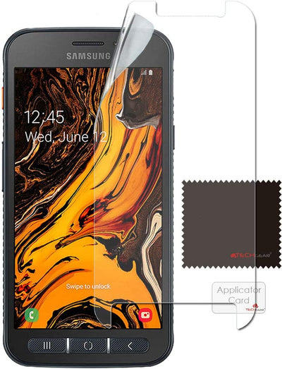 [5 Pack] TECHGEAR Screen Protectors for Galaxy Xcover 4S, CLEAR LCD Film Screen Protectors Cover Guards Compatible with Samsung Galaxy Xcover 4s