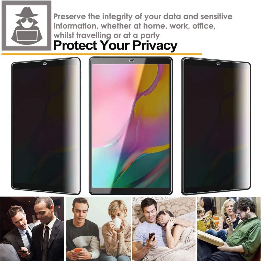 Samsung Galaxy Tab A 10.1" 2019 (SM-T510 Series) Anti Spy, Privacy Tempered Glass Screen Protectors