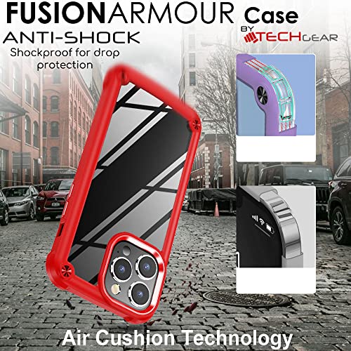 [Fusion Armour Case] Premium Hybrid Tough Heavy Duty, Rugged, Clear Back Bumper Case for Apple iPhone 14 Pro Max 6.7"