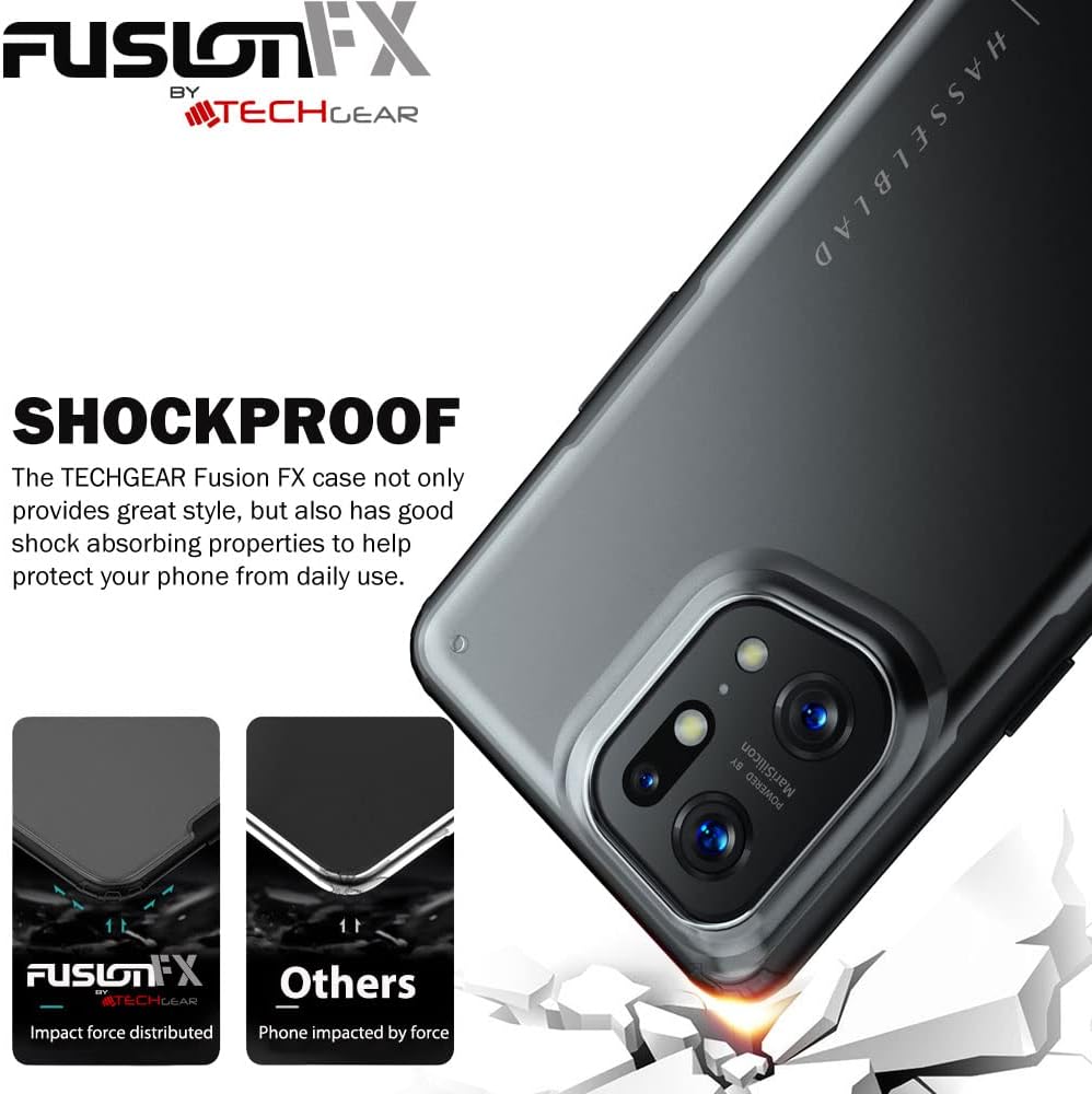 [Fusion FX Case] Slim & Light Tough Fused Gel Bumper & Hard Back Matte Case for Oppo Find X5