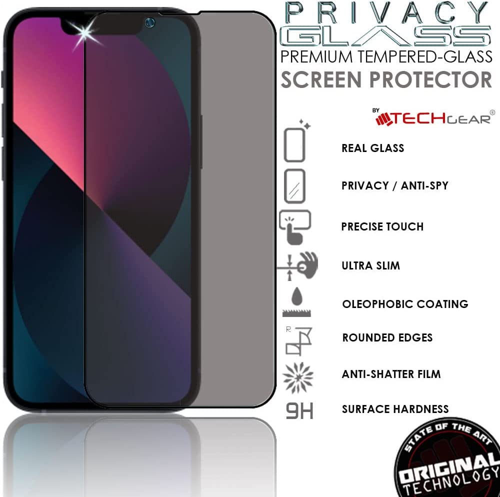 iPhone 13 Pro Max Anti Spy, Privacy Full Coverage 3D Tempered Glass Screen Protectors
