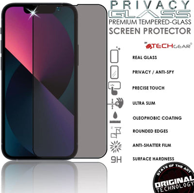 iPhone 13 / iPhone 13 Pro Anti Spy, Privacy Full Coverage 3D Tempered Glass Screen Protectors