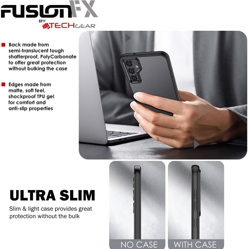 [Fusion FX Case] Slim & Light Tough Fused Gel Bumper & Hard Back Matte Case for Samsung Galaxy A54 5G
