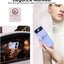 Samsung Galaxy Z Flip 4 / Flip 3 Case, Z Flip 4/3 Leather Case with Leather Finger Holder, Hard PC Shockproof Protective Bumper Case