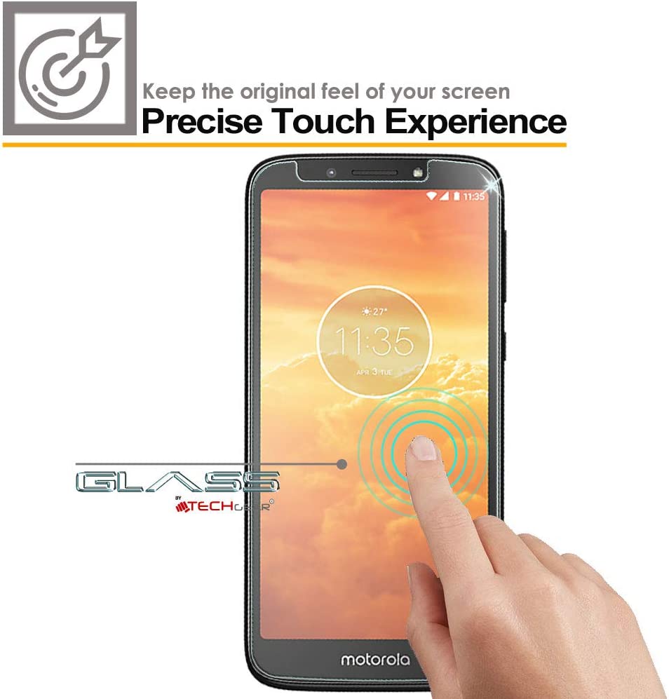 TECHGEAR Moto E5 Play GLASS Edition, Genuine Tempered Glass Screen Protector Compatible with UK Motorola Moto E5 Play (5.3")