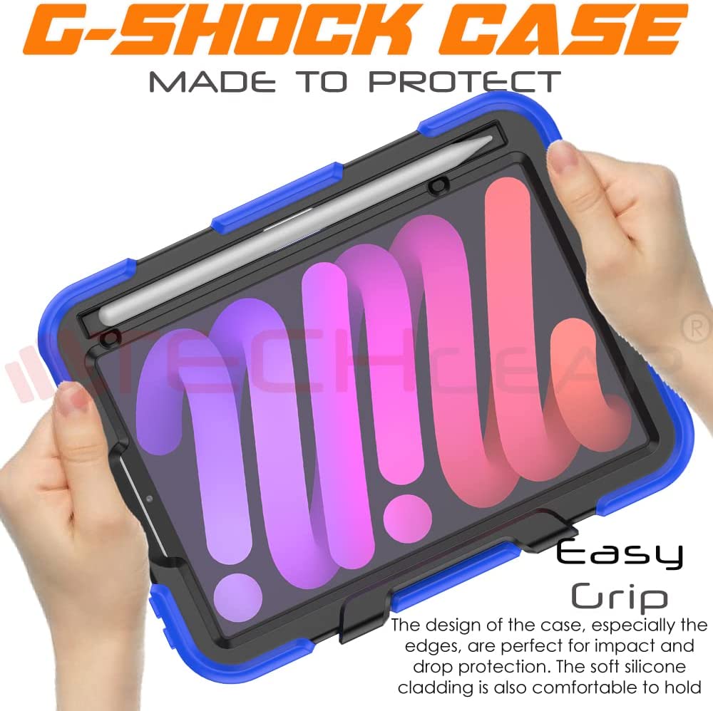 [G-SHOCK Case] Heavy Duty Long Survival Screen Protector Case for Apple iPad Mini 7 / Mini 6 8.3" [7th / 6th Generation]