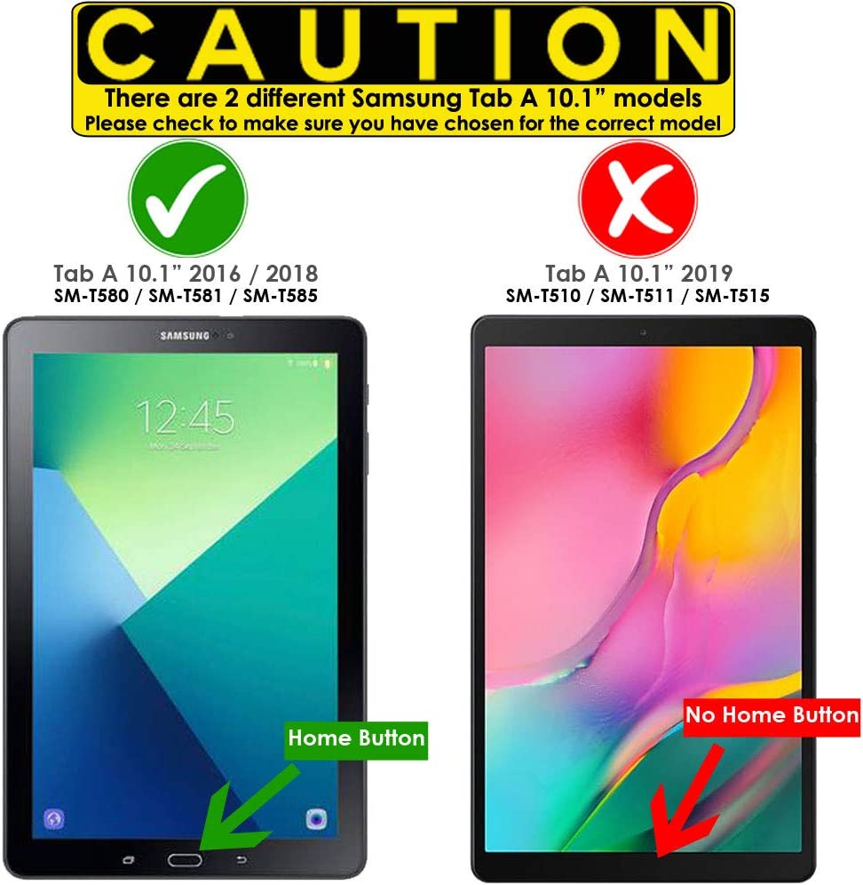 [Pack of 2] TECHGEAR Screen Protectors Compatible with Samsung Galaxy Tab A 10.1 2018 / 2016 (SM-T580 / SM-T581 / SM-T585) Clear Lcd Screen Protector