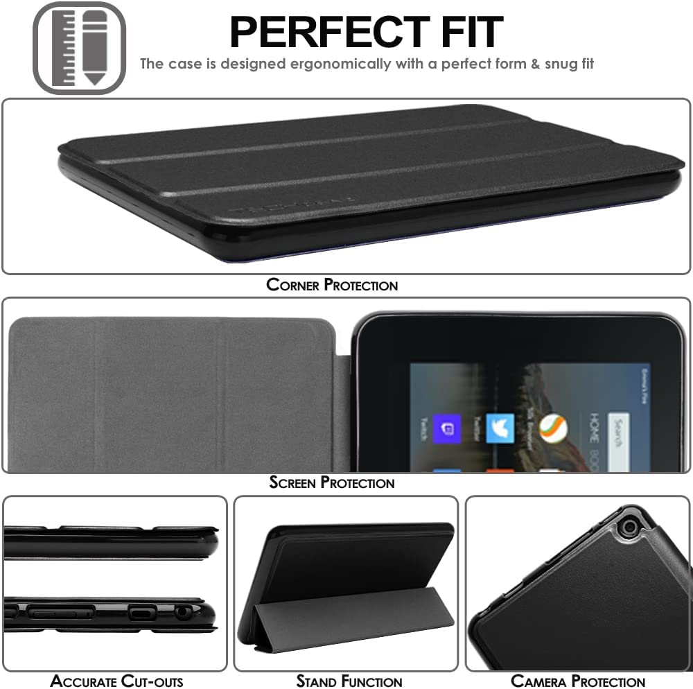 [Smart Case] Slim Stand Cover with Auto Sleep/Wake for Amazon Fire 7 (2022 / 12th Generation)