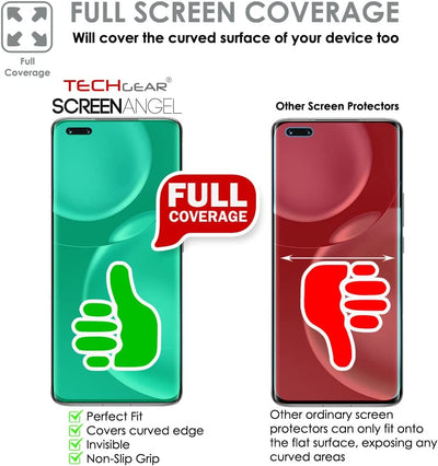 TECHGEAR [3 Pack] Screen Protector fits Honor Magic 4 Pro 5G [Screen Angel Edition] [Bubble Free] [FULL Screen Coverage] HD Clear Flexible TPU Film