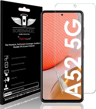 TECHGEAR [3 Pack] Screen Protector fits Samsung Galaxy A52 / A52s 5G [Screen Angel Edition][Case Friendly] [Bubble Free] [FULL Screen Coverage] Film