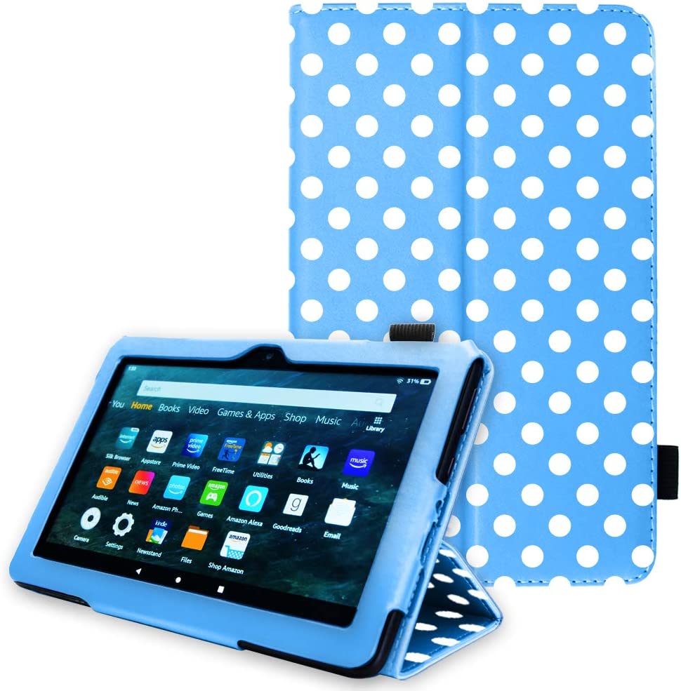 [Folio Case] Smart Cover Stand with Auto Sleep/Wake & Hand Strap For Amazon Fire HD 8" / HD 8" Plus (2024, 2022 & 2020 / 14th, 12th & 10th Generation)