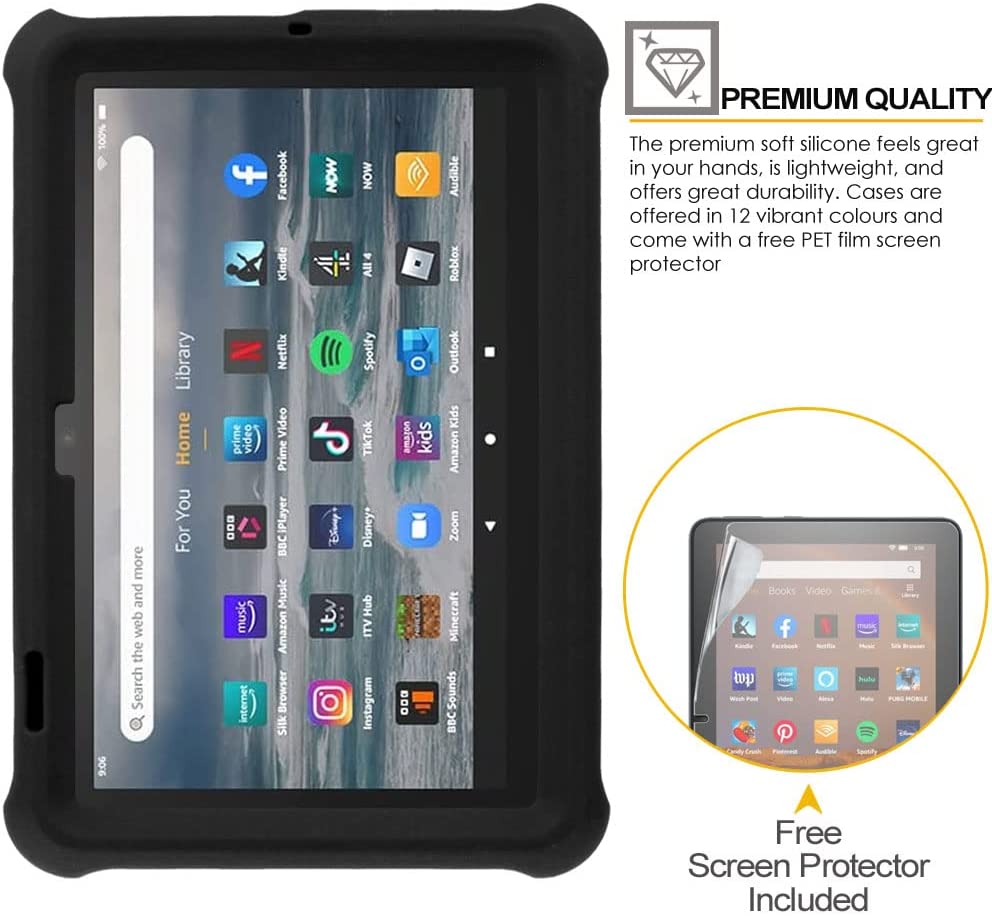 [Bumper Case] Shockproof Soft Easy Grip Case for Amazon Fire 7" (2022 / 12th Generation)
