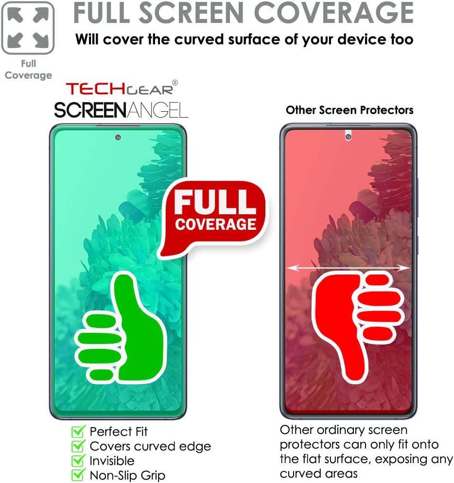 TECHGEAR [2 Pack] Screen Protector fits Samsung Galaxy S22 Plus [Screen Angel Edition][Case Friendly][Bubble Free][FULL Screen Coverage] Flexible TPU