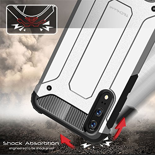 [Tough Armoured Case] ShockProof Dual-Layer Protective Heavy Duty Cover for Huawei P20