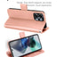 [Wallet Case] Protective Cover with Cash & Card Holder, Stand and Wrist Strap For Motorola Moto G13 / Moto G23