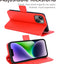 [Wallet Case] Protective Cover with Cash & Card Holder, Stand and Wrist Strap For Apple iPhone 14