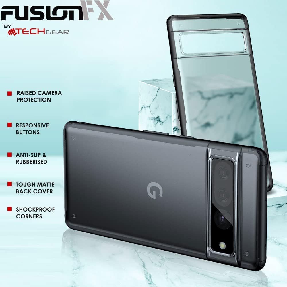 [Fusion FX Case] Slim & Light Tough Fused Gel Bumper & Hard Back Matte Case for Google Pixel 7 Pro 5G