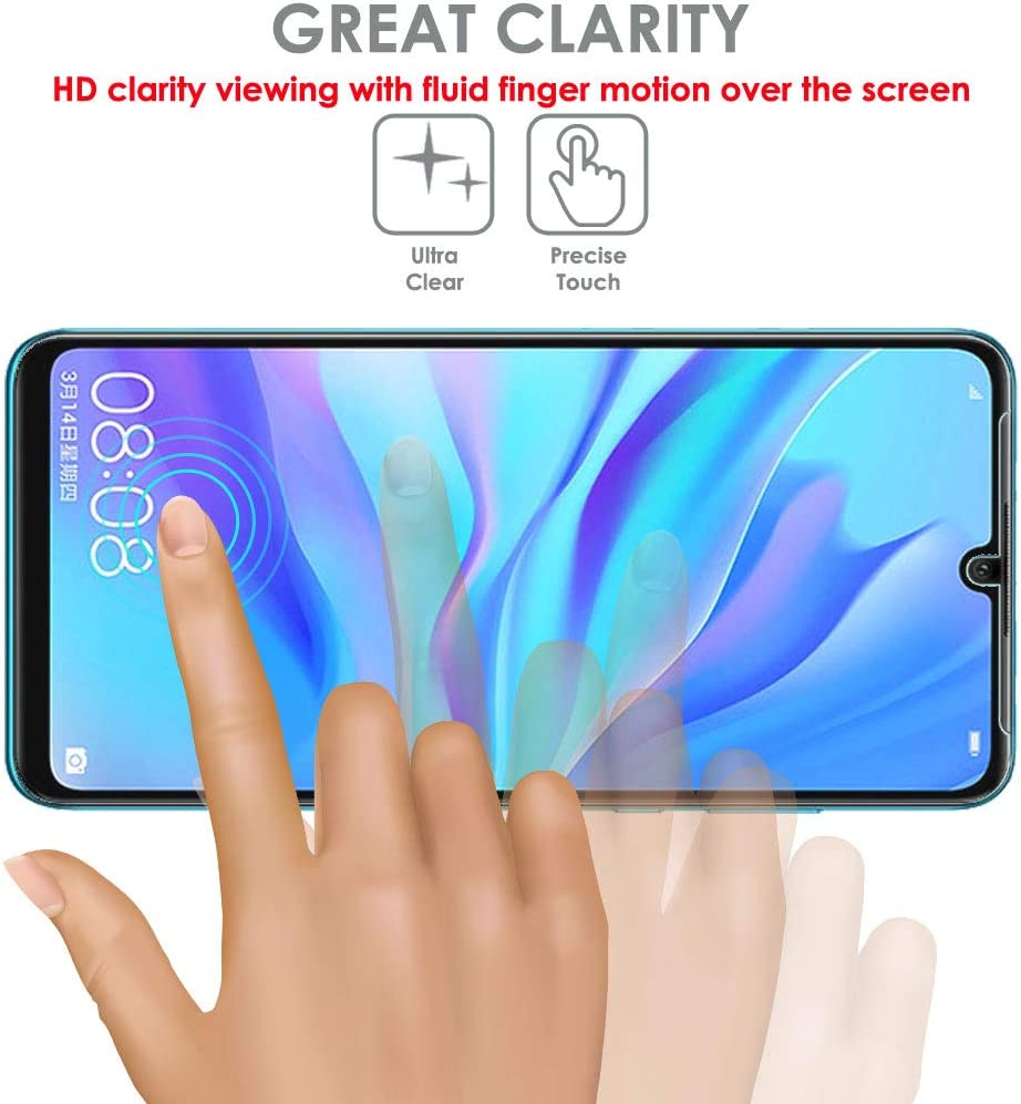 TECHGEAR Screen Protector fits Huawei P30 Lite [ghostSHIELD Edition] Reinforced TPU film Screen Protector with FULL Screen Coverage inc