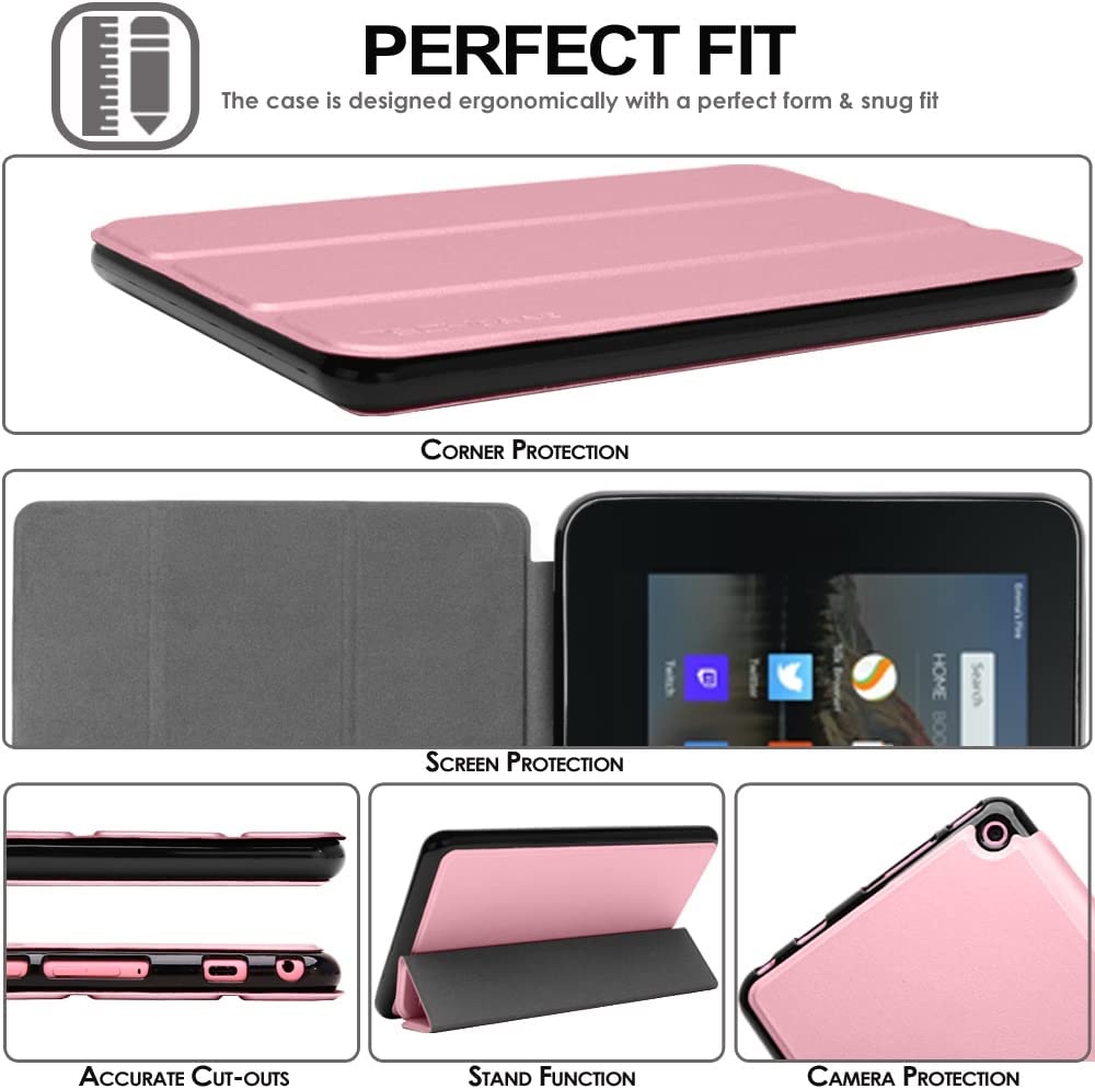 [Smart Case] Slim Stand Cover with Auto Sleep/Wake for Amazon Fire 7 (2022 / 12th Generation)