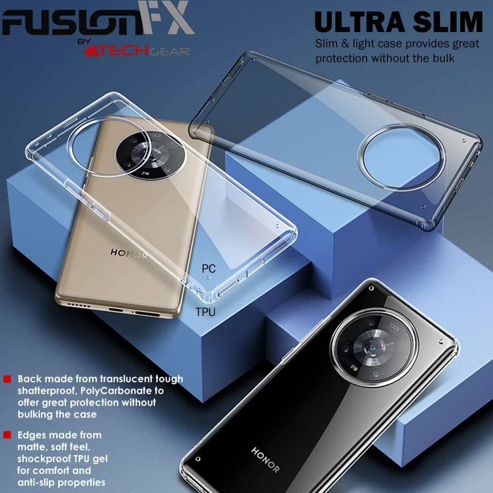 [Fusion FX Case] Slim & Light Tough Fused Gel Bumper & Hard Back Matte Case for Honor Magic 4 Pro 5G
