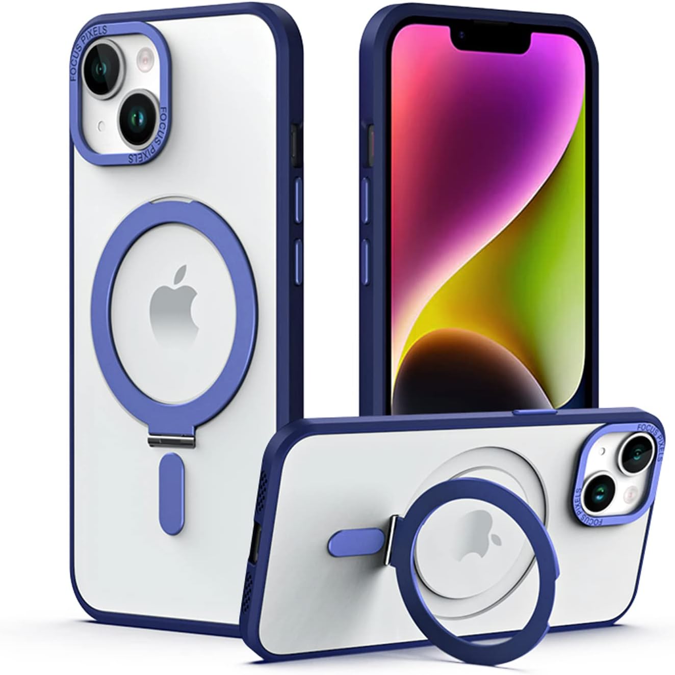[Fusion Armour Ring] Premium Tough Protective Magnetic Ring Kickstand Case, MagSafe Case for iPhone 14 Pro 6.1"