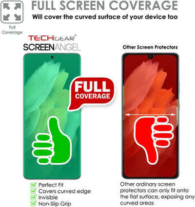 TECHGEAR [3 Pack] Screen Protector fits Honor 70 5G [Screen Angel Edition] [Bubble Free] [FULL Screen Coverage] HD Clear Flexible TPU Film