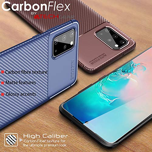 [CarbonFlex Case] Premium Shockproof Soft Slim Cover with Carbon Fibre Effect For Samsung  Galaxy S20 Ultra