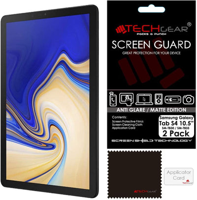 [Pack of 2] TECHGEAR Anti Glare Screen Protectors for Samsung Galaxy Tab S4 10.5 Inch (SM-T830 / SM-T835) - Matte Lcd Screen Protector