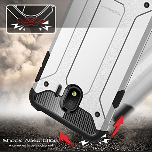 [Tough Armoured Case] ShockProof Dual-Layer Protective Heavy Duty Cover for Samsung Galaxy J4 2018