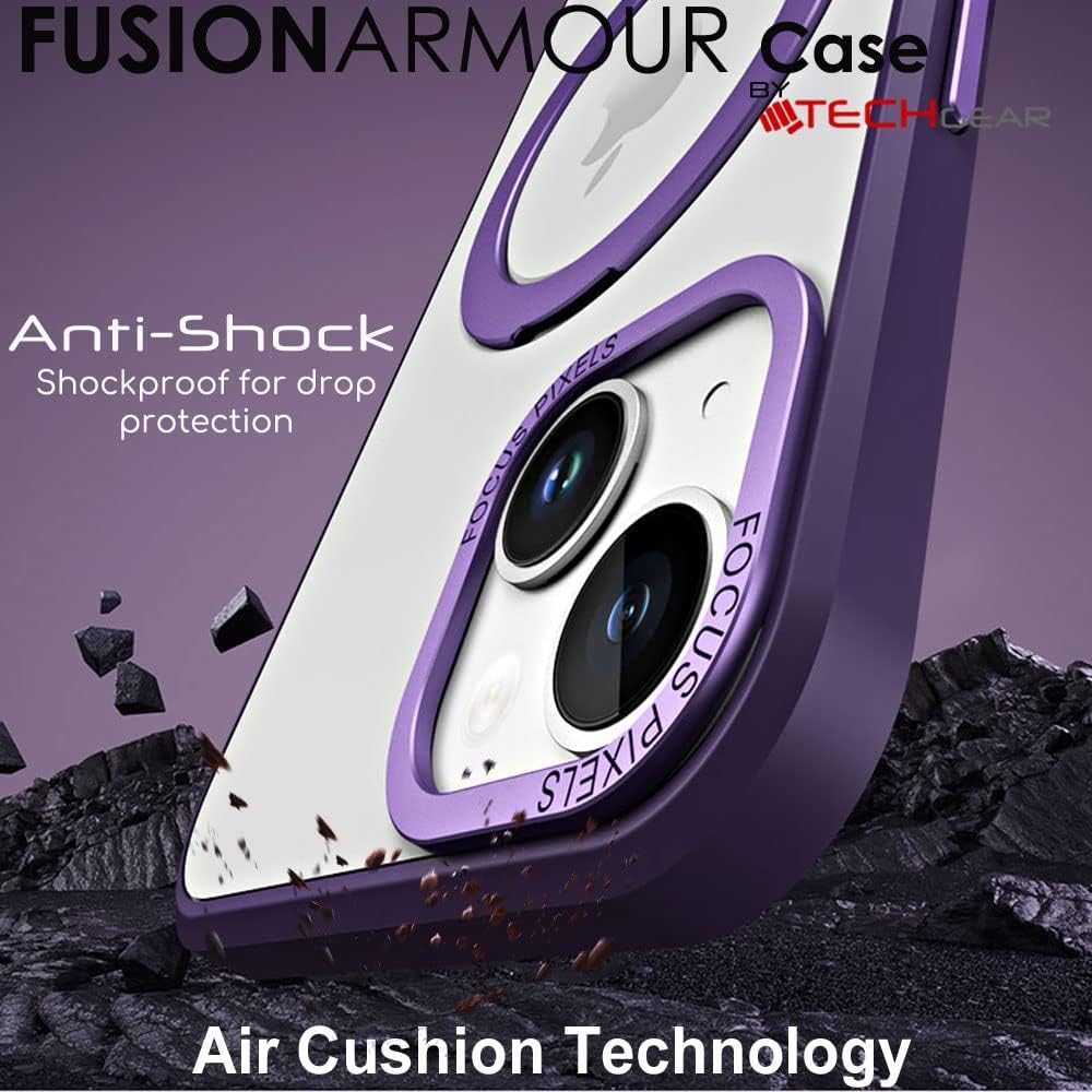 [Fusion Armour Ring] Premium Tough Protective Magnetic Ring Kickstand Case, MagSafe Case for iPhone 14 Pro 6.1"