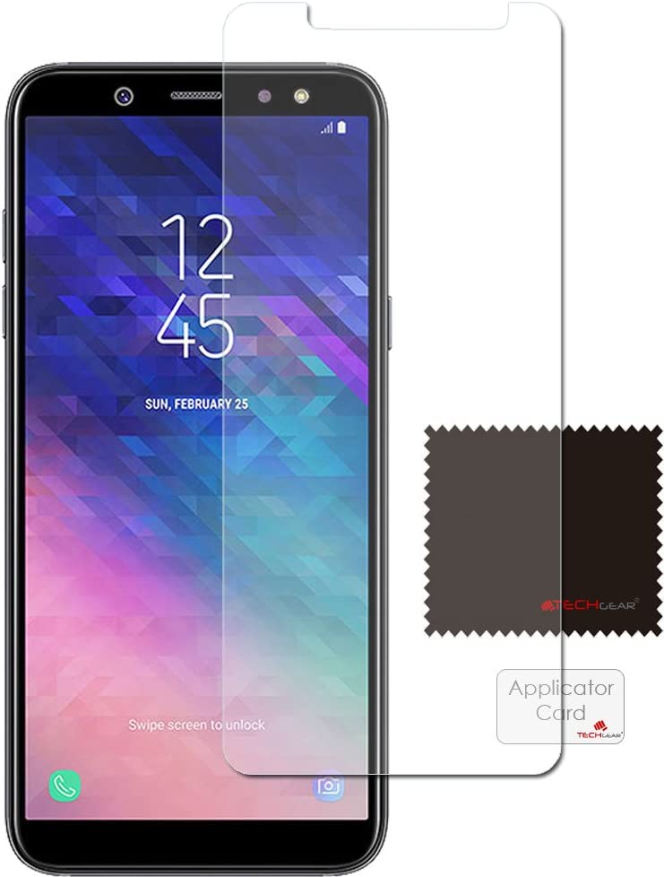 [3 Pack] TECHGEAR Screen Protectors for Galaxy A6 (SM-A600 Series) - Clear Lcd Screen Protectors Cover Guards Compatible with Samsung Galaxy A6 2018