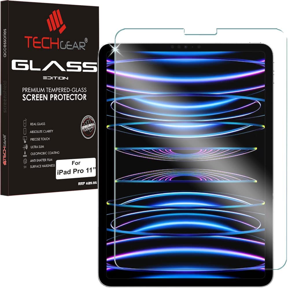 Apple iPad Pro 11" 2022, 2021, 2020 & 2018 [4th, 3rd, 2nd & 1st Generations] Tempered Glass Screen Protectors