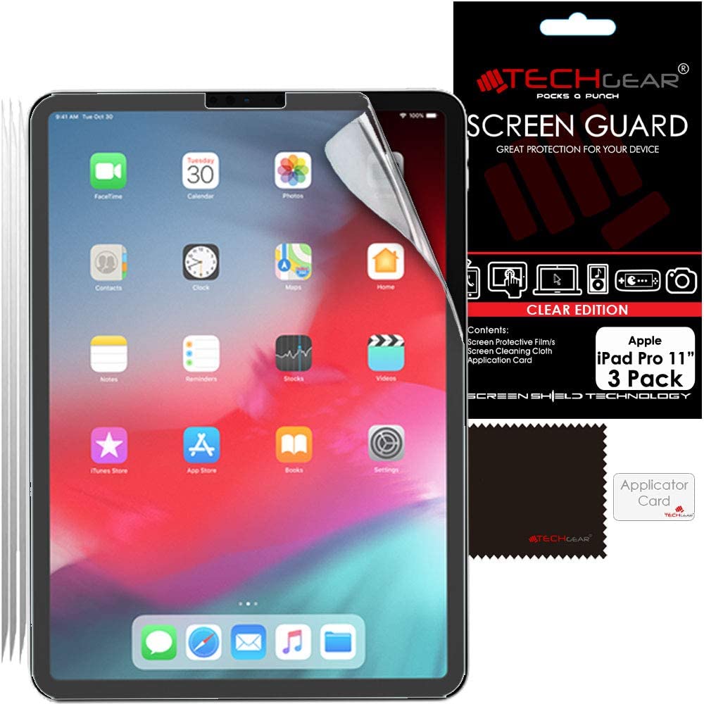Apple iPad Pro 11" 2022, 2021, 2020 & 2018 [4th, 3rd, 2nd & 1st Generations] Clear Film Screen Protectors