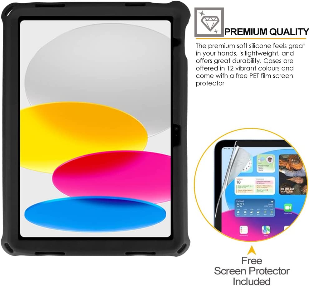 [Bumper Case] Shockproof Soft Easy Grip Case for Apple iPad 11th & 10th Generation, iPad 2025 / 2022