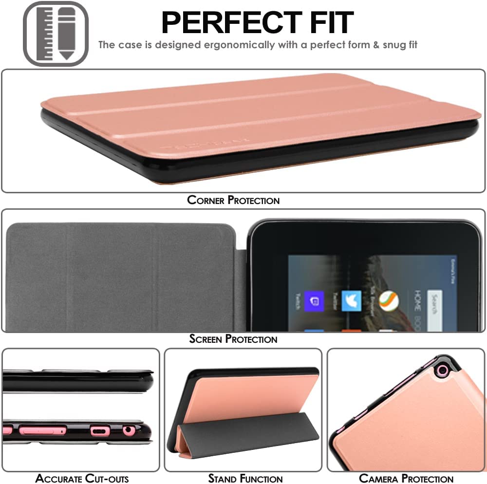 [Smart Case] Slim Stand Cover with Auto Sleep/Wake for Amazon Fire 7 (2022 / 12th Generation)