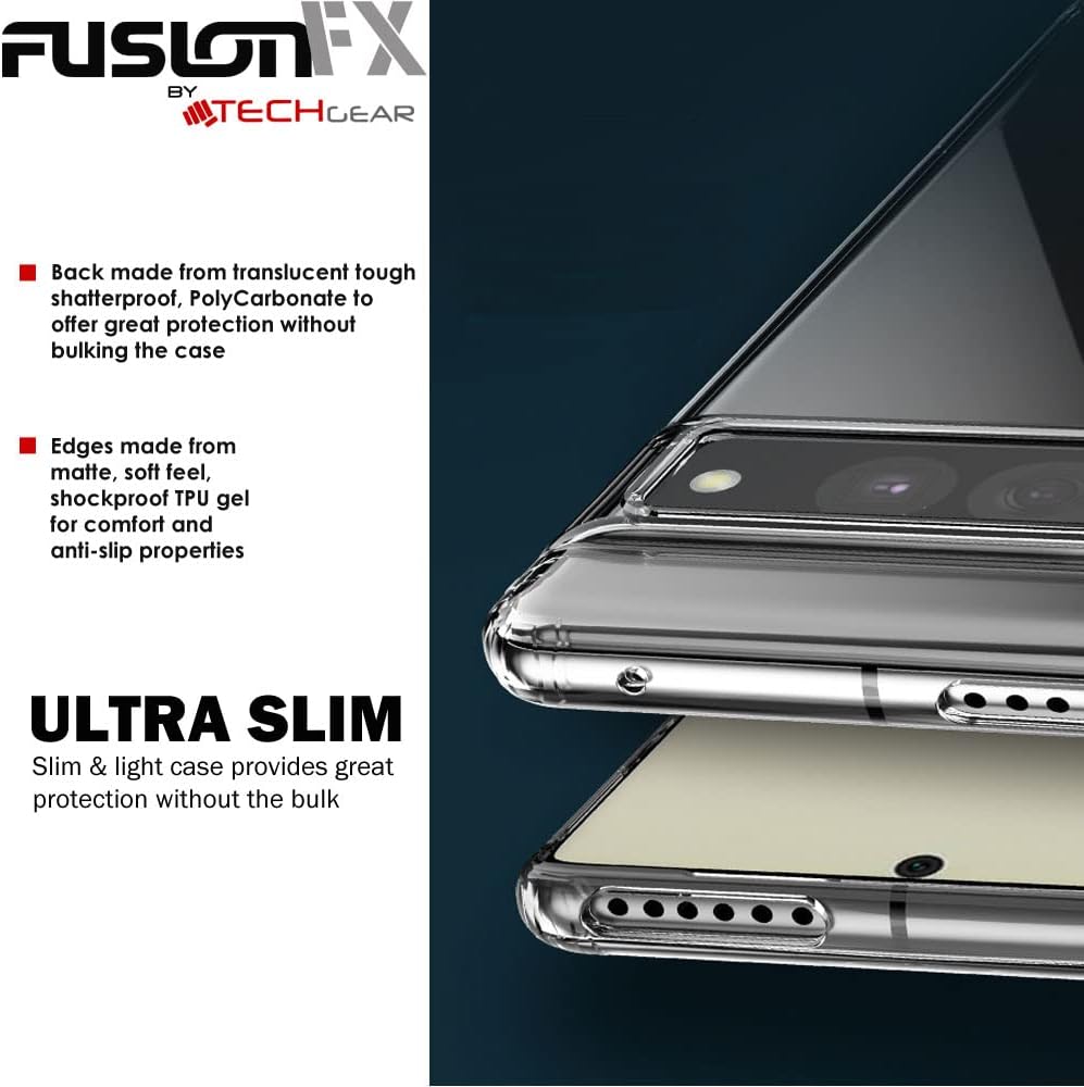 [Fusion FX Case] Slim & Light Tough Fused Gel Bumper & Hard Back Matte Case for Google Pixel 7 Pro 5G