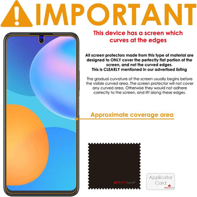 [3 Pack] TECHGEAR Screen Protectors Compatible with Huawei P Smart 2021, CLEAR LCD Screen Protectors Cover Guards