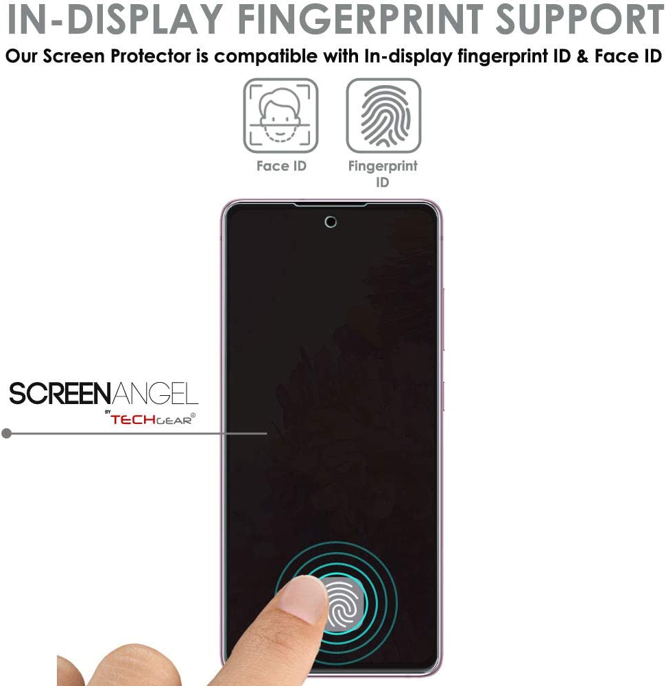 TECHGEAR Screen Protector fits Samsung Galaxy S20 FE [Screen Angel Edition][Case Friendly] [Bubble Free] [FULL Screen Coverage] TPU Film