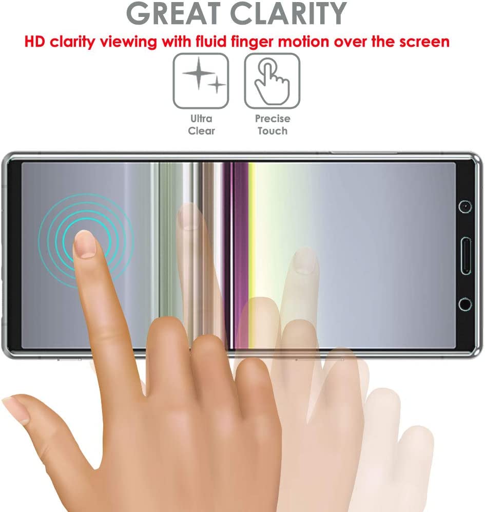 TECHGEAR Screen Protector fits Sony Xperia 5 [ghostSHIELD Edition] Reinforced TPU film Screen Protector with FULL Screen Coverage inc