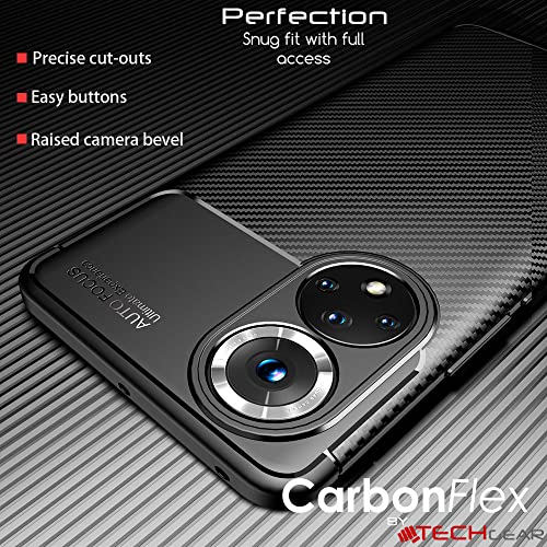 [CarbonFlex Case] Premium Shockproof Soft Slim Cover with Carbon Fibre Effect For Honor 50 5G