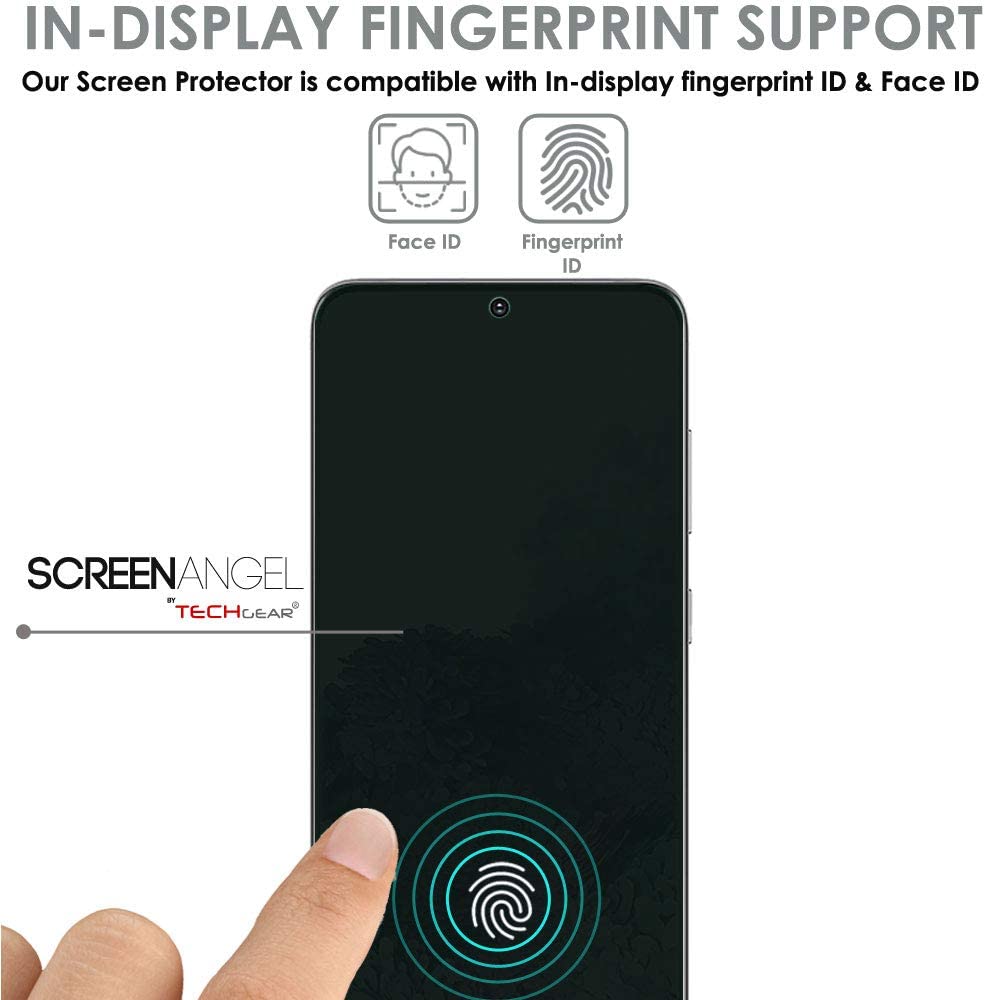 TECHGEAR Screen Protector fits Samsung Galaxy S20 [Screen Angel Edition][Case Friendly] [Bubble Free] [FULL Screen Coverage] TPU Film