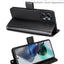 [Wallet Case] Protective Cover with Cash & Card Holder, Stand and Wrist Strap For Motorola Moto G13 / Moto G23