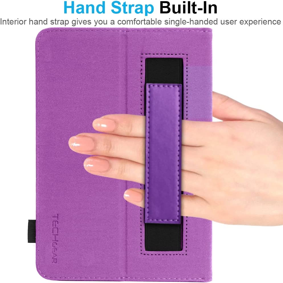 [Folio Case] Smart Cover Stand with Auto Sleep/Wake & Hand Strap For New Amazon Fire 7" (12th Generation / 2022)