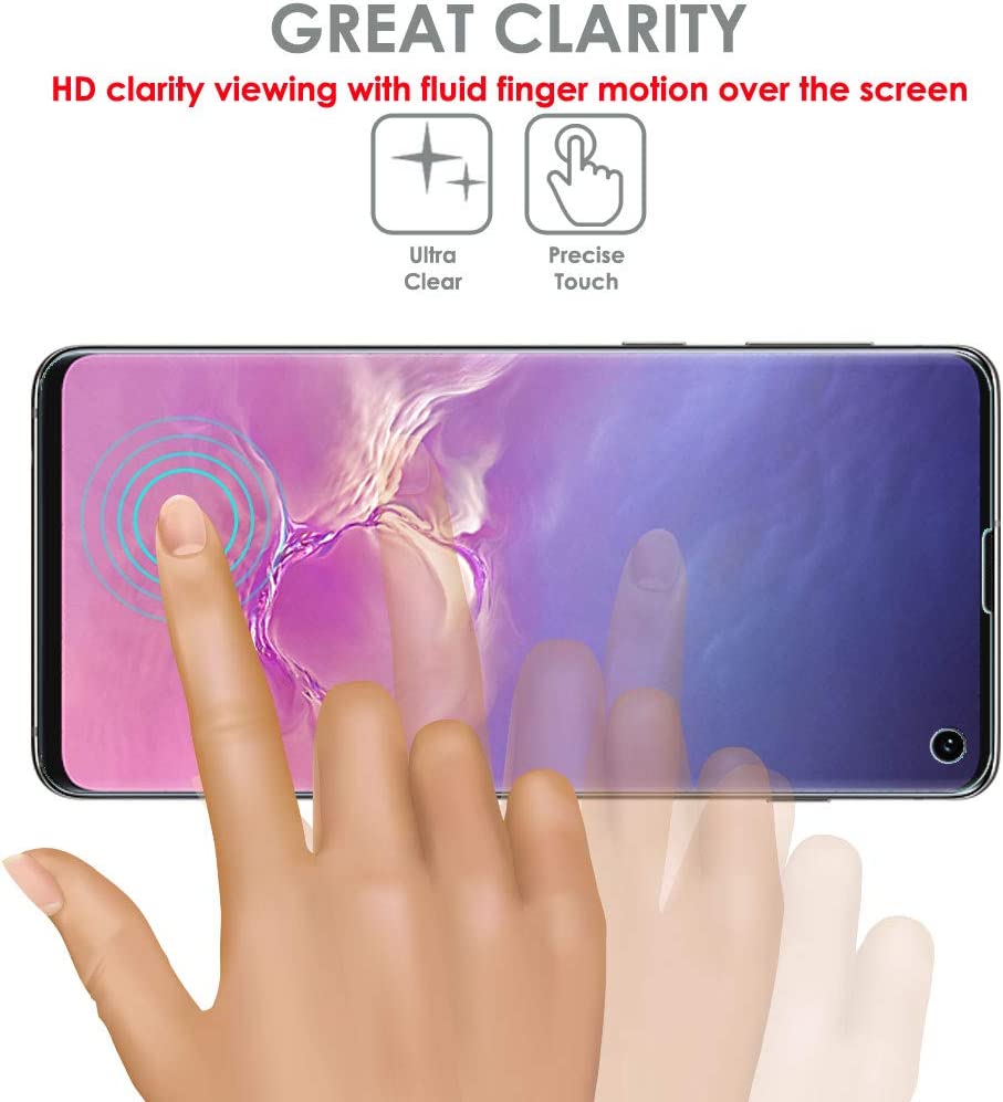 TECHGEAR Screen Protector fits Samsung Galaxy S10e [ghostSHIELD Edition] Genuine Reinforced TPU film Screen Protector s [FULL Screen Coverage]