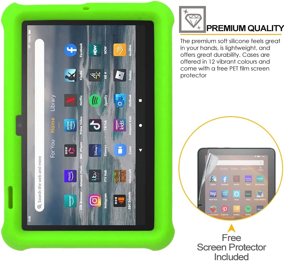 [Bumper Case] Shockproof Soft Easy Grip Case for Amazon Fire 7" (2022 / 12th Generation)