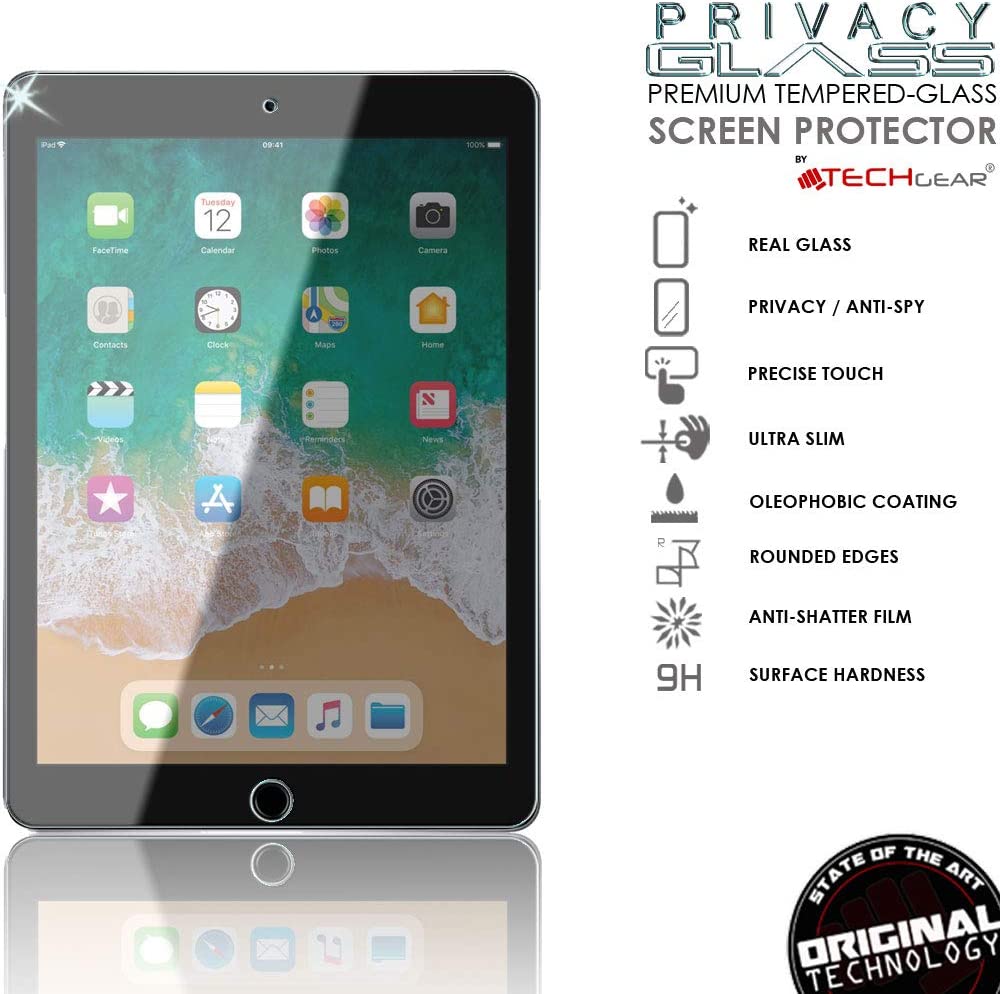 Apple iPad 10.2" (2021 - 2019, 9th / 8th / 7th Generation) Anti Spy, Privacy Tempered Glass Screen Protectors