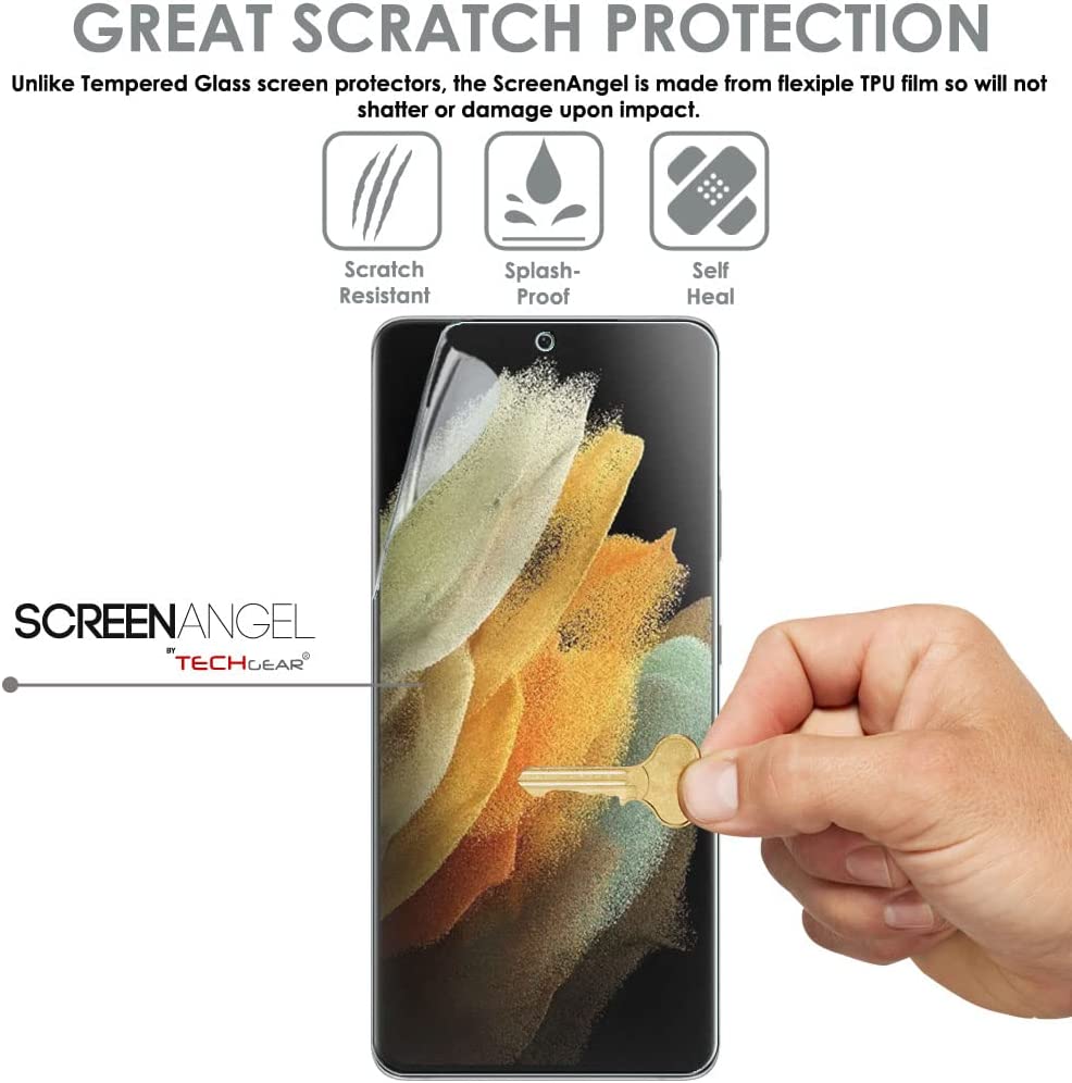 TECHGEAR [2 Pack] Screen Protector fits Honor 50 5G [Screen Angel Edition] [Bubble Free] [FULL Screen Coverage] HD Clear Flexible TPU Film