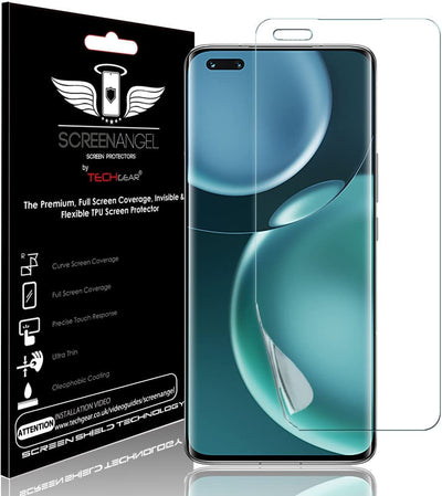 TECHGEAR [3 Pack] Screen Protector fits Honor Magic 4 Pro 5G [Screen Angel Edition] [Bubble Free] [FULL Screen Coverage] HD Clear Flexible TPU Film