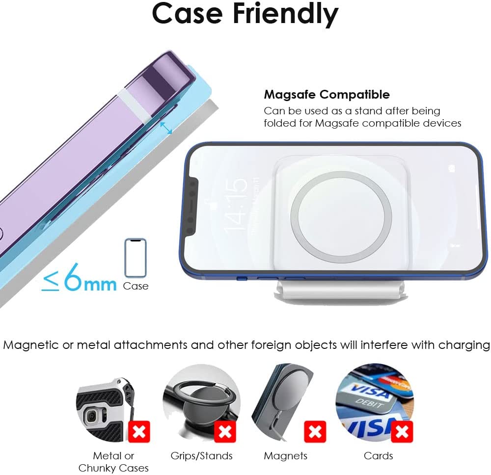 3 in 1 Wireless Charger Pad Station, Fast Magnetic Charger Stand