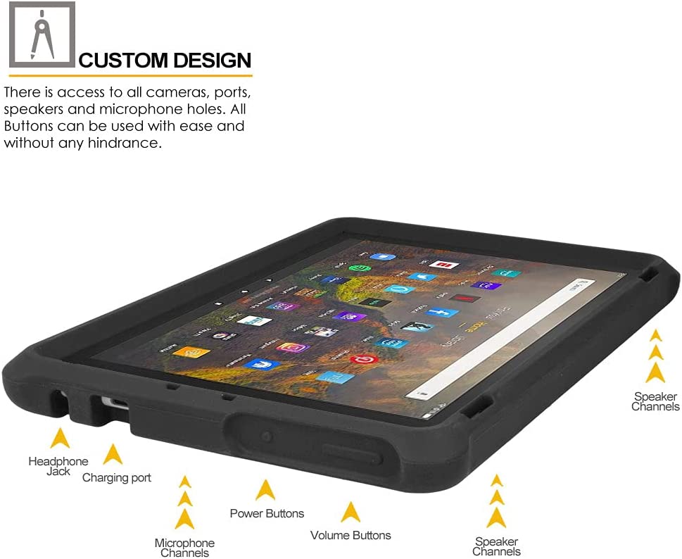[Bumper Case] Shockproof Soft Easy Grip Case for Amazon Fire HD 10" / HD 10 Plus 11th Generation / 2021